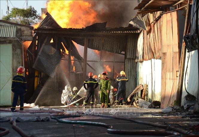 Hiện trường vụ cháy.