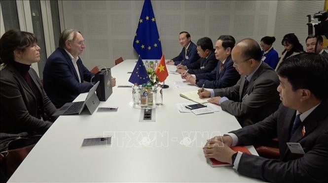 Quang cảnh buổi làm việc. Ảnh: TTXVN phát