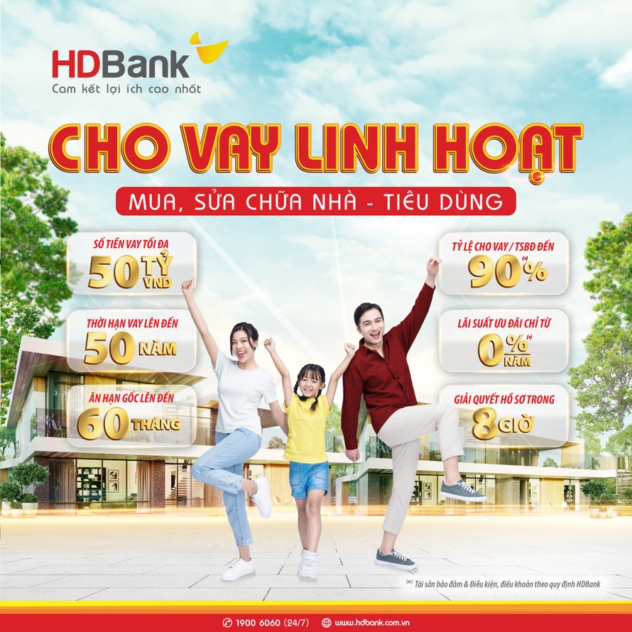 Ân hạn vốn gốc tới 5 năm, HDBank "giải nhiệt” cho người mua bất động sản