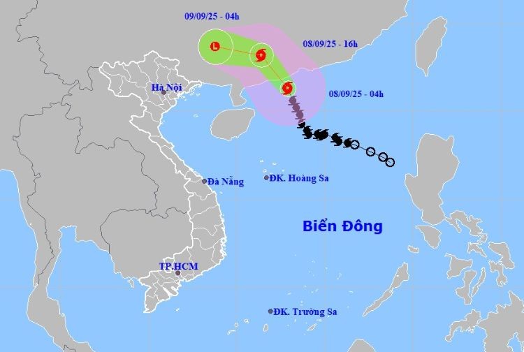 Bão số 7 đi vào đất liền Trung Quốc, Bắc Bộ tiếp tục đề phòng mưa dông