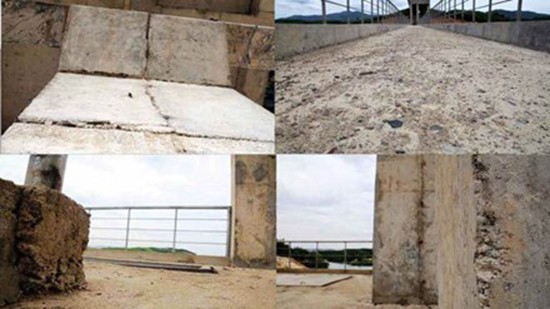  Một hạng mục của Dự án cấp nước Hà Tĩnh vừa đi vào hoạt động có dấu hiệu vỡ nứt.