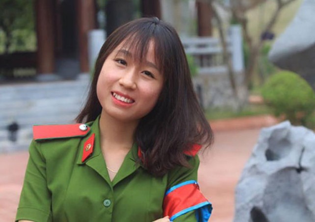 Dương Thị Thúy Hậu, thủ khoa khối C Học viện Cảnh sát nhân dân. Ảnh: NVCC.