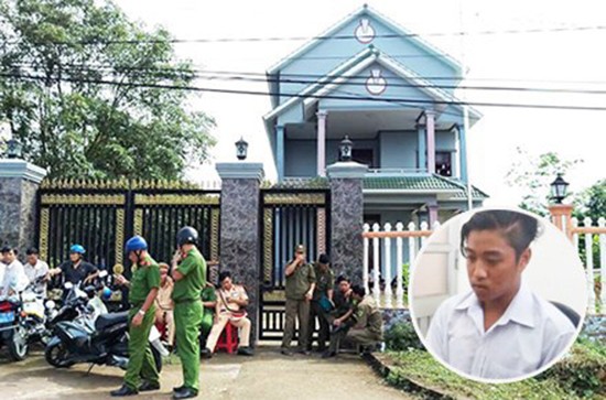 Căn biệt thự xảy ra vụ án mạng khiến vợ con của cán bộ huyện Châu Đức, Bà Rịa - Vũng Tàu tử vong và nghi phạm Châu Minh Nhân