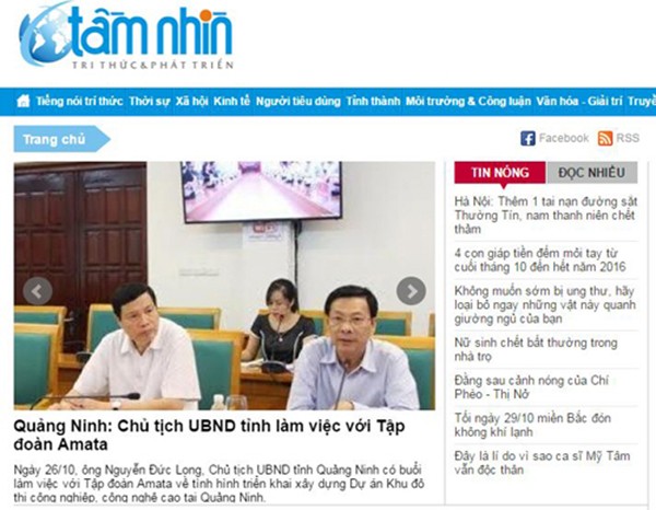 Trang chủ Báo điện tử Tầm nhìn tối 27/10. Ảnh: Xuân Hoa chụp màn hình.