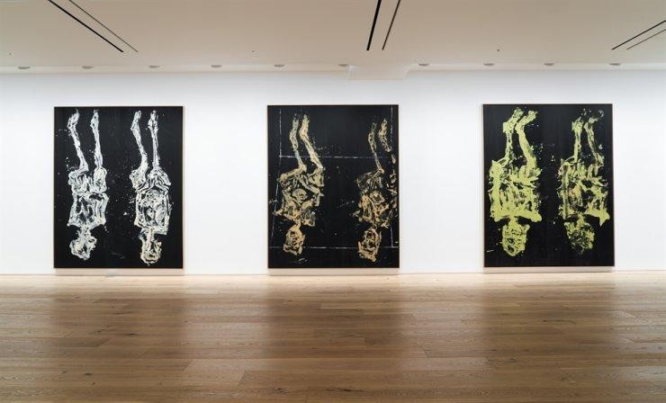 Khung cảnh sắp đặt của triển lãm cá nhân của Georg Baselitz, 'Hotel garni,' được tổ chức tại Thaddaeus Ropac ở Hannam-dong, Seoul