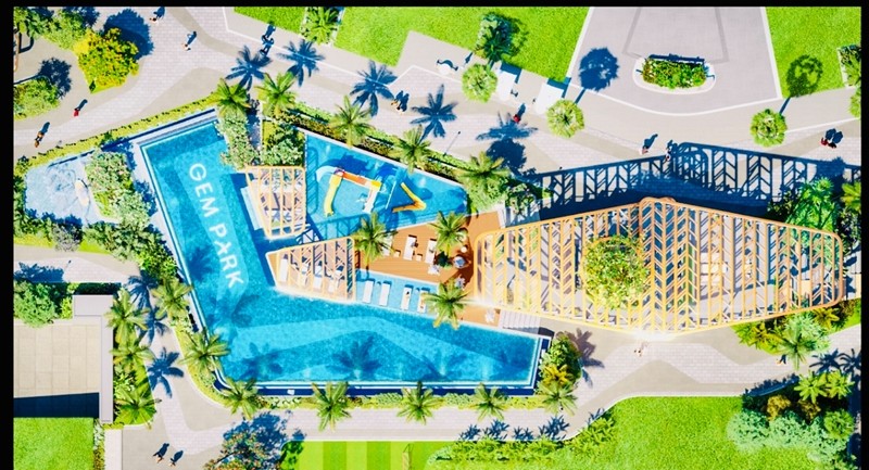 Một góc quần thể tiện ích đa tầng 10,000m2 ngoài trời dành riêng cho cư dân Gem Park (Nguồn: N.H.O)