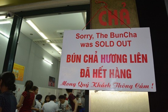 Quán bún chả Hương Liên đưa 'combo Obama' vào thực đơn