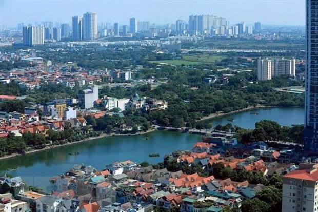 Một góc Hà Nội nhìn từ trên cao. (Ảnh: Tuấn Anh/TTXVN)