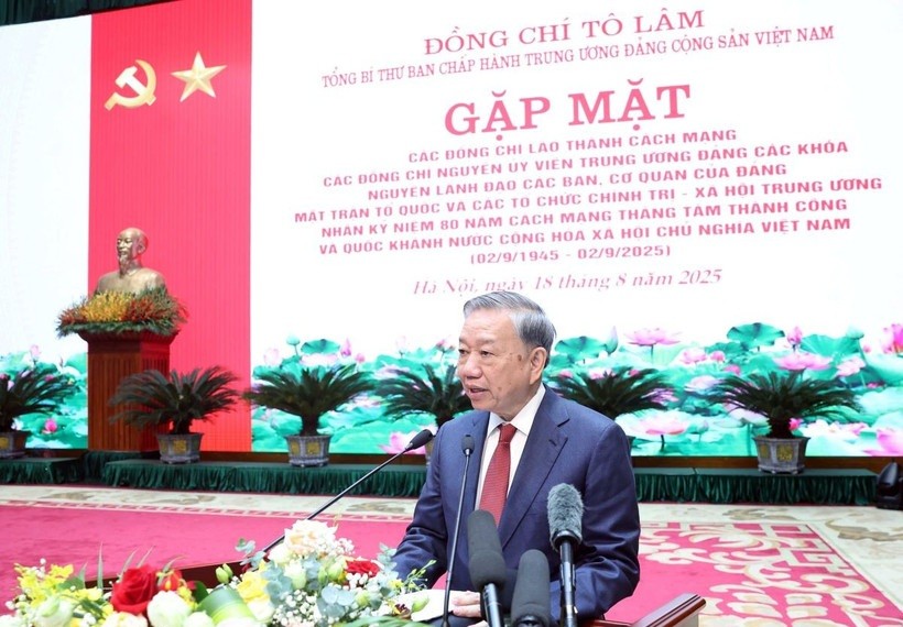 Tổng Bí thư Tô Lâm phát biểu.