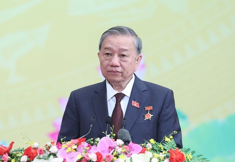 Tổng Bí thư Tô Lâm phát biểu. 