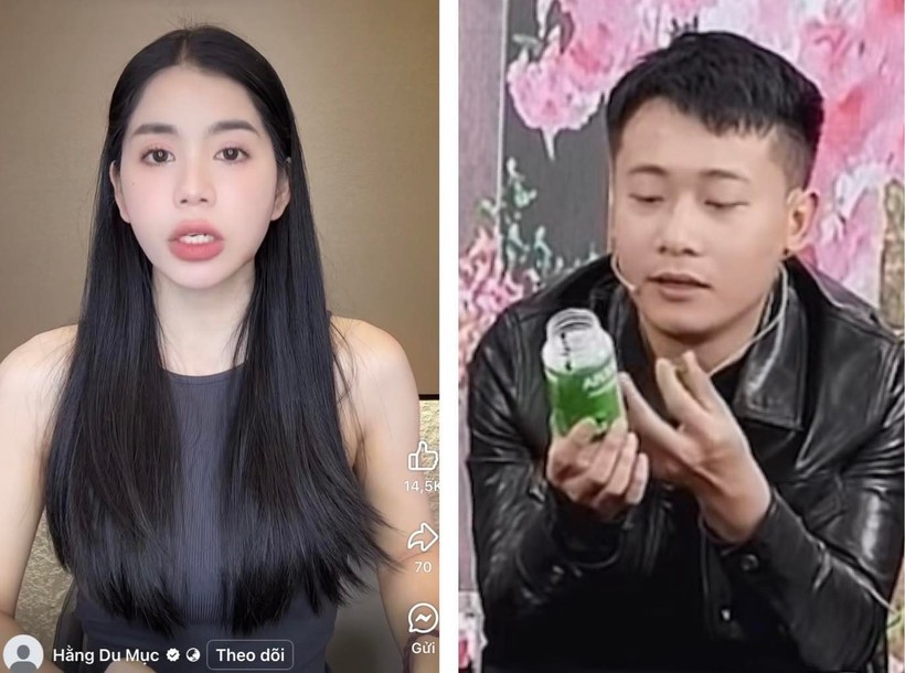 Quang Linh Vlogs và Hằng du mục chia sẻ về kẹo rau củ Kera trong các video và livestream trước đó. (Hình ảnh cắt từ clip).