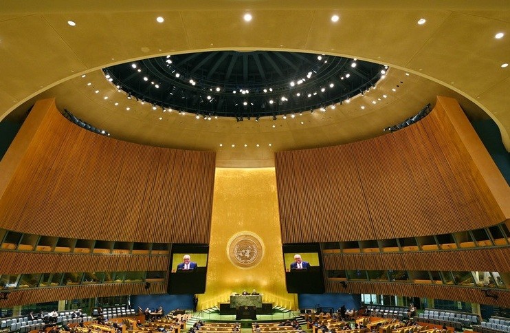 Toàn cảnh một phiên họp Đại hội đồng Liên hợp quốc tại New York (Mỹ). 