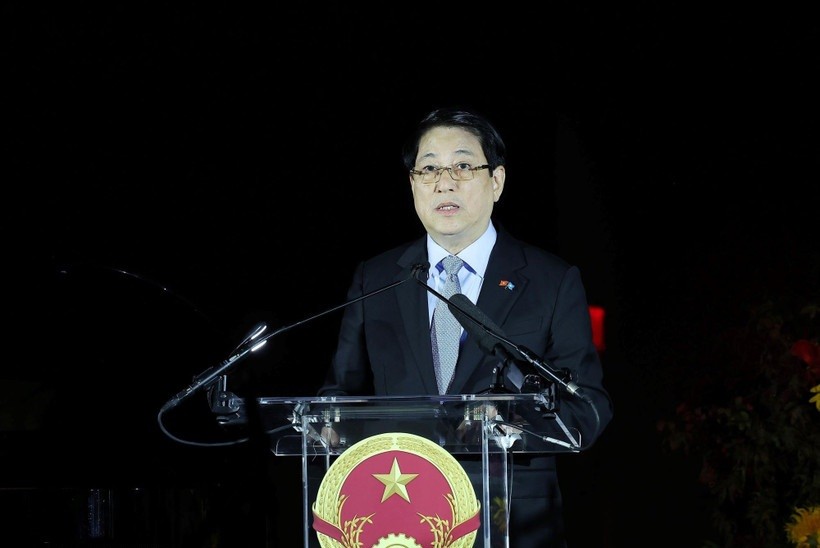 Chủ tịch nước Lương Cường phát biểu. 