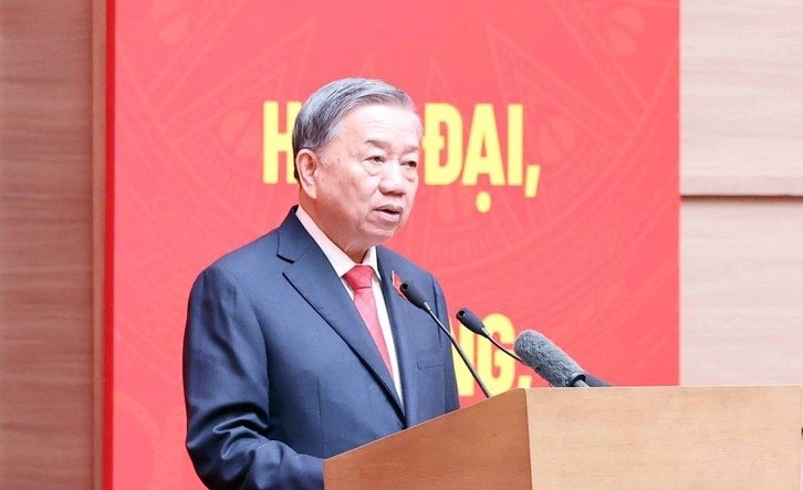 Tổng Bí thư Tô Lâm phát biểu chỉ đạo tại Đại hội đại biểu Đảng bộ Công an Trung ương lần thứ VIII, nhiệm kỳ 2025-2030.