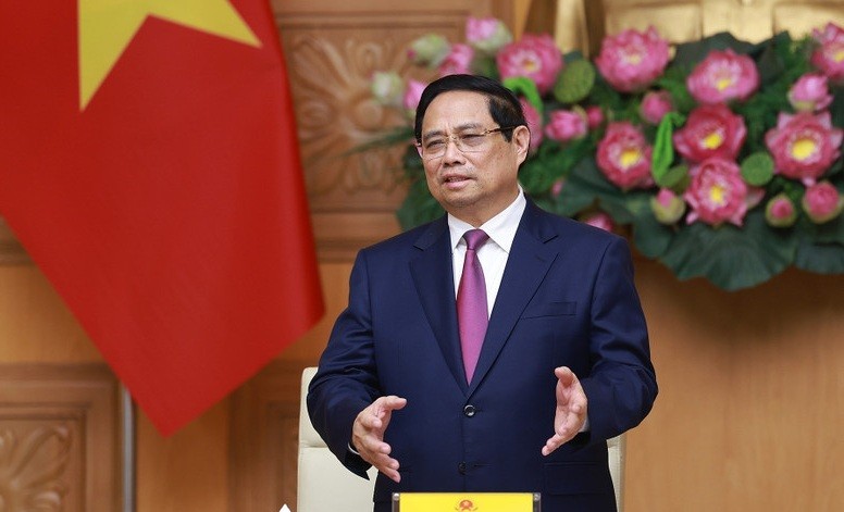 Thủ tướng Phạm Minh Chính tiếp đoàn lãnh đạo doanh nghiệp bán dẫn quốc tế.