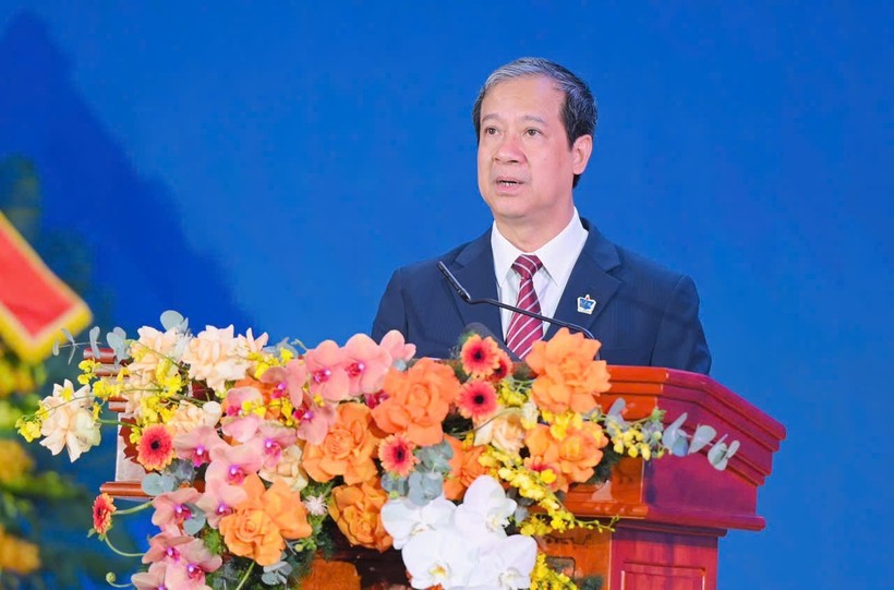 Bộ trưởng Bộ Giáo dục và Đào tạo Nguyễn Kim Sơn phát biểu tại sự kiện.