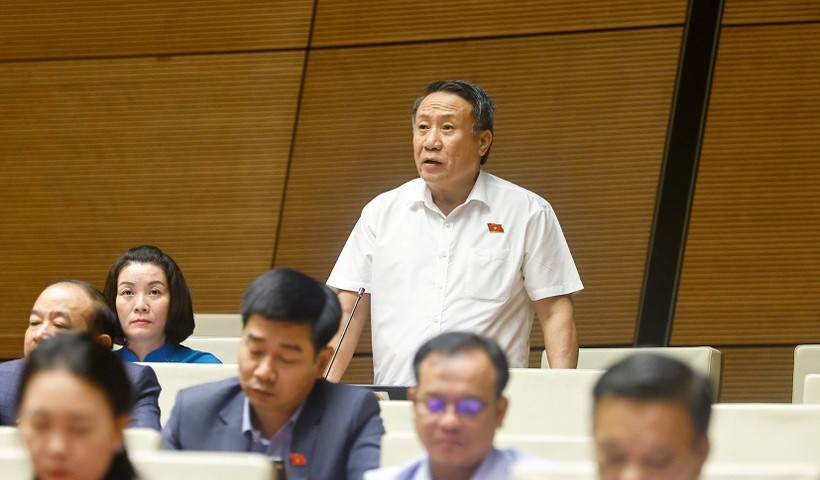 Đại biểu Quốc hội tỉnh Quảng Trị Hà Sỹ Đồng phát biểu.