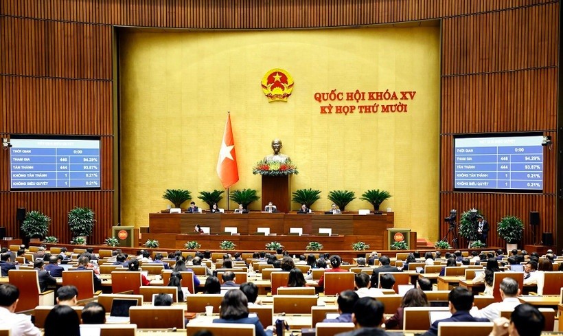 Quốc hội làm việc tại hội trường. 