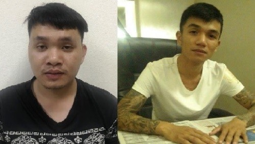 Nam và Tuấn tại cơ quan điều tra. Ảnh: T.H