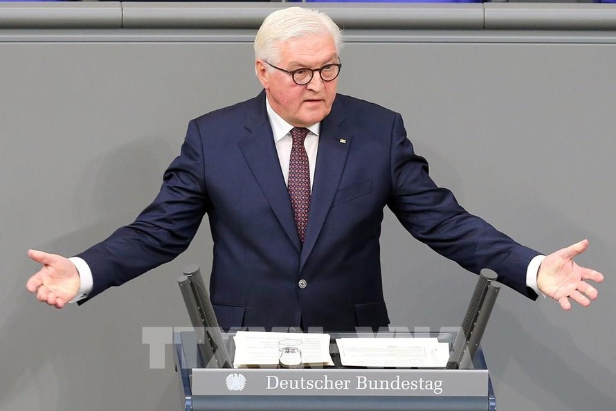 Tổng thống Đức Frank-Walter Steinmeier phát biểu tại một sự kiện ở Berlin. Ảnh: AFP/TTXVN