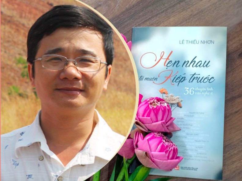 Tác giả Lê Thiếu Nhơn và tác phẩm "Hẹn nhau từ muôn kiếp trước".