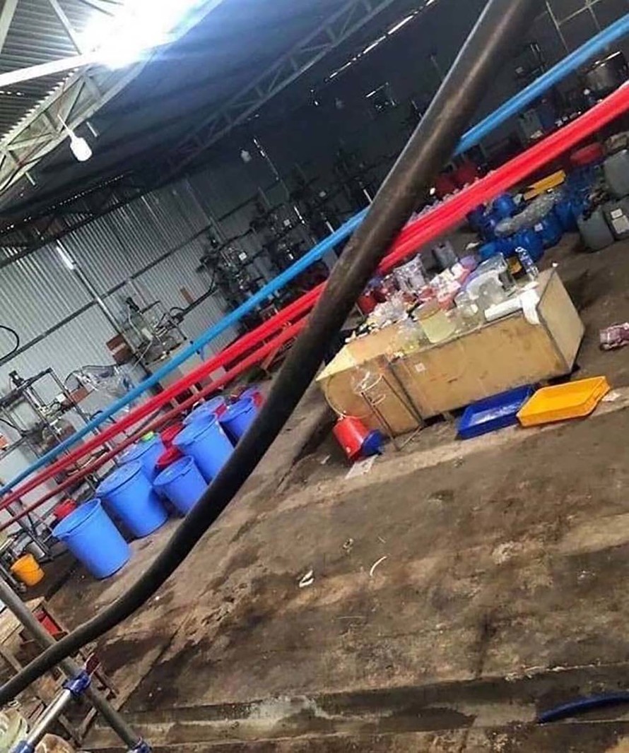 Bên trong nhà xưởng sản xuất ma tuý ở thị trấn Đắk Hà, huyện Đắk Hà, tỉnh Kon Tum