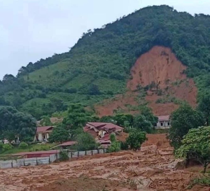 Khu vực sạt lở nằm ở phía sau nơi đóng quân của Đoàn Kinh tế - Quốc phòng 337