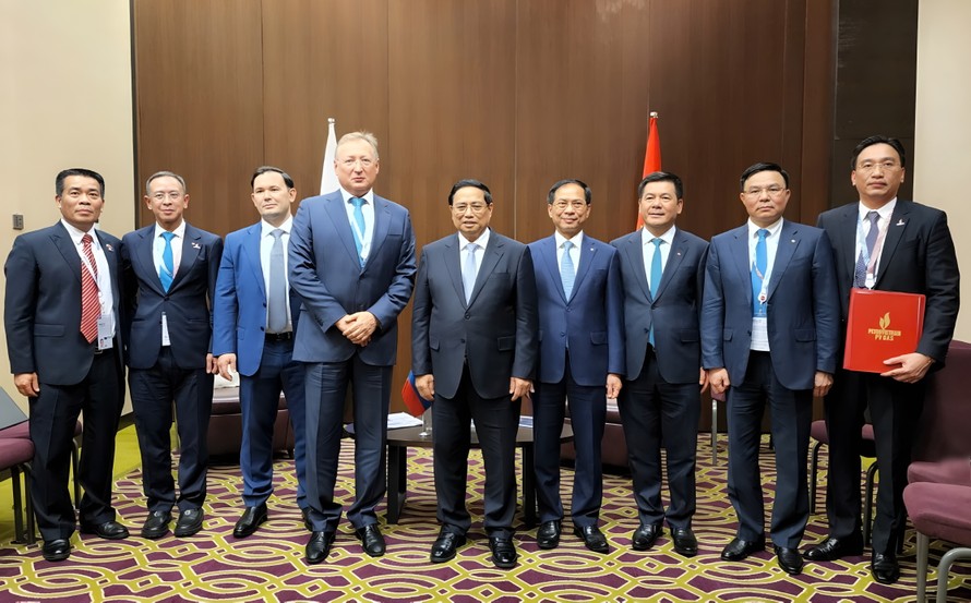 Thủ tướng Chính phủ Phạm Minh Chính chúc mừng định hướng hợp tác của Petrovietnam/PV GAS và Zarubezhneft.