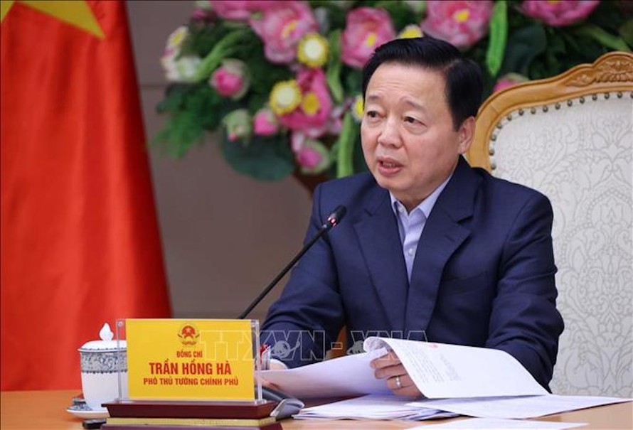 Phó Thủ tướng Trần Hồng Hà phát biểu chỉ đạo. 