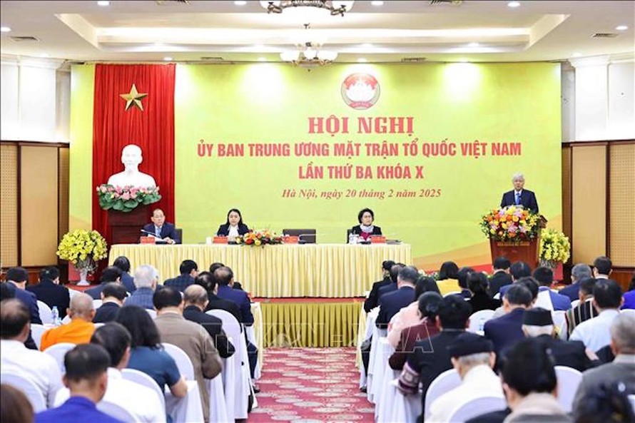 Hội nghị Ủy ban Trung ương Mặt trận Tổ quốc Việt Nam lần thứ ba, khóa X. 