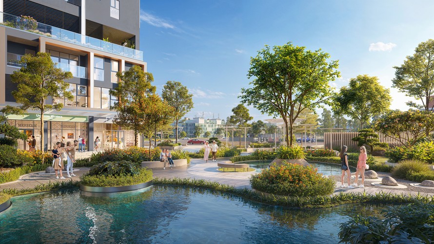 Không gian tiện ích ngoài trời nuôi dưỡng cảm xúc tích cực cho cư dân tại The Matrix One Premium