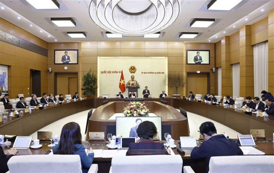 Một phiên họp của Ủy ban Thường vụ Quốc hội. 