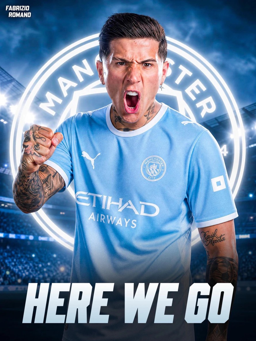  Man City đã đạt thỏa thuận với Chelsea về việc chiêu mộ tiền vệ Enzo Fernandez