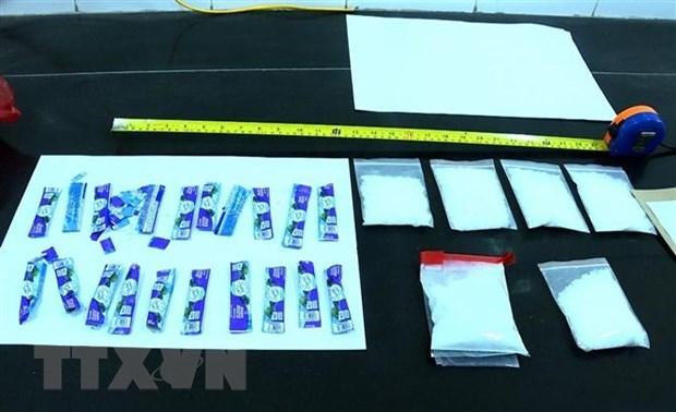 Tang vật ma túy được lực lượng Công an Bắc Ninh thu giữ. (Ảnh: Đinh Văn Nhiều/TTXVN) 