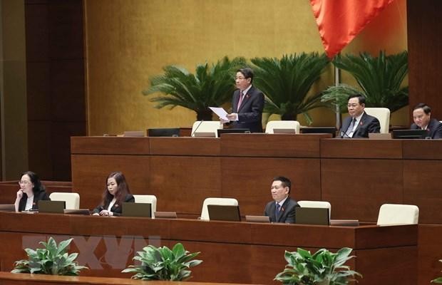 Phó Chủ tịch Quốc hội Nguyễn Đức Hải điều hành phiên họp. (Ảnh: Doãn Tấn/TTXVN)