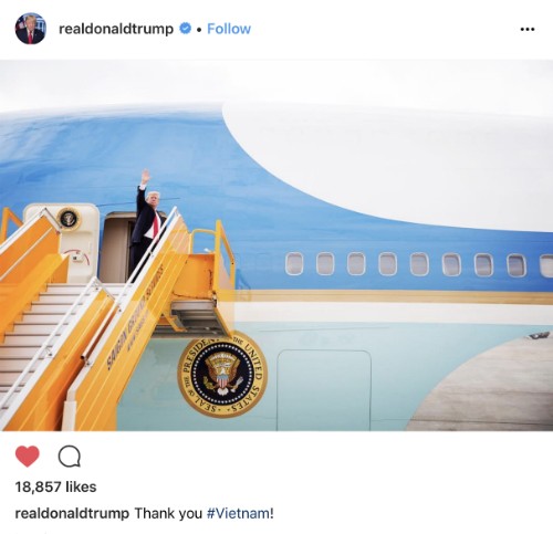 Tổng thống Mỹ gửi lời cảm ơn Việt Nam trên mạng xã hội