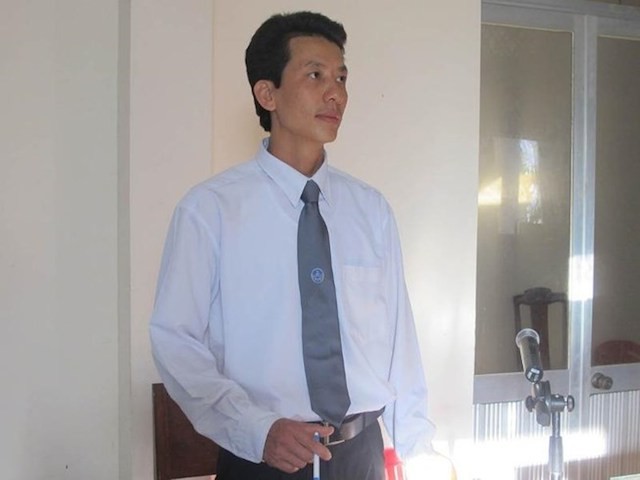 Luật sư Võ An Đôn tại một phiên tòa ở Phú Yên. Ảnh: TL