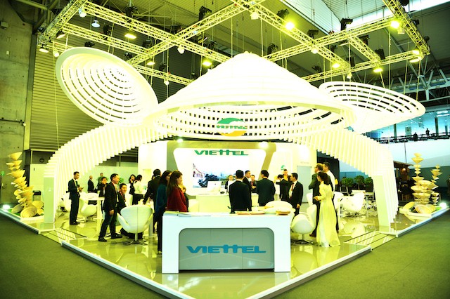 Gian hàng Viettel lấy ý tưởng từ chiếc Nón nổi bật tại MWC 2018