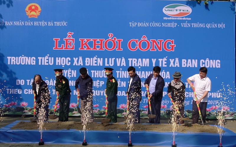 Viettel khởi công các công trình hỗ trợ huyện nghèo Bá Thước