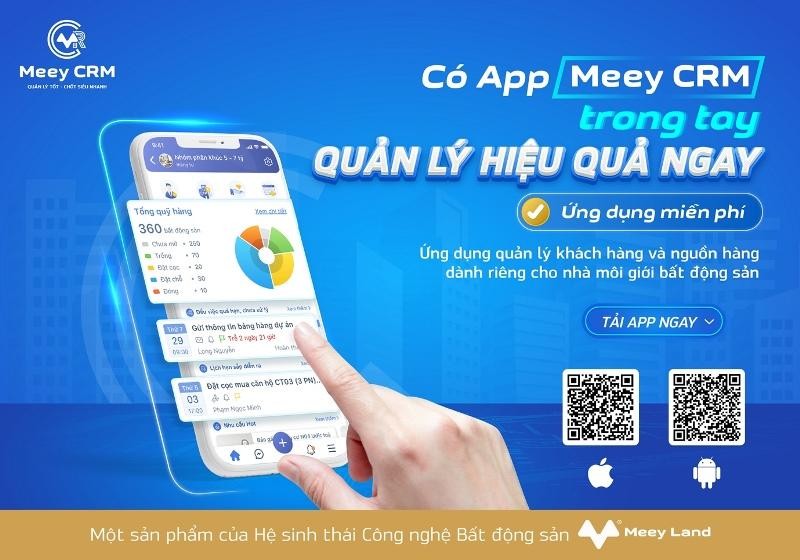 Meey CRM được phát triển bởi Công ty Cổ phần Tập đoàn Meey Land đã ra mắt sáng nay, 20/7.