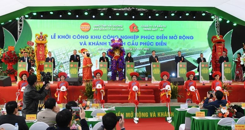 Hải Dương: Khởi công KCN Phúc Điền mở rộng và khánh thành cầu Phúc Điền