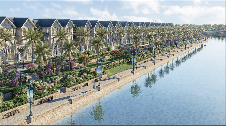 Noble Palace Riverside là đại đô thị sinh thái ven sông với gần 2000 căn dinh thự hàng hiệu “siêu VIP”.