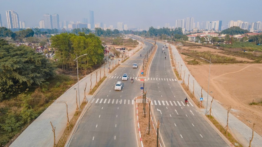 Đoạn tuyến 1,9 km từ nút giao Đại lộ Thăng Long đến nút giao Đại Mỗ đã được đưa vào khai thác.