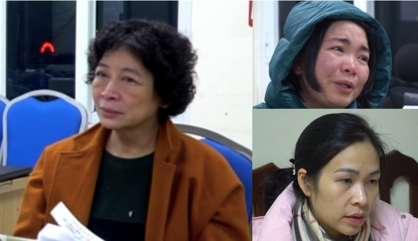 Các bị can trong vụ án Lừa đảo chiếm đoạt tài sản xảy ra tại Tập đoàn Sen Tài Thu.