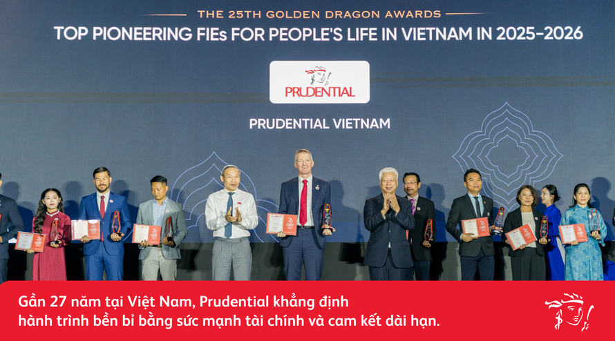 Prudential Việt Nam được vinh danh Top 10 Doanh nghiệp vì Cuộc sống Cộng đồng.