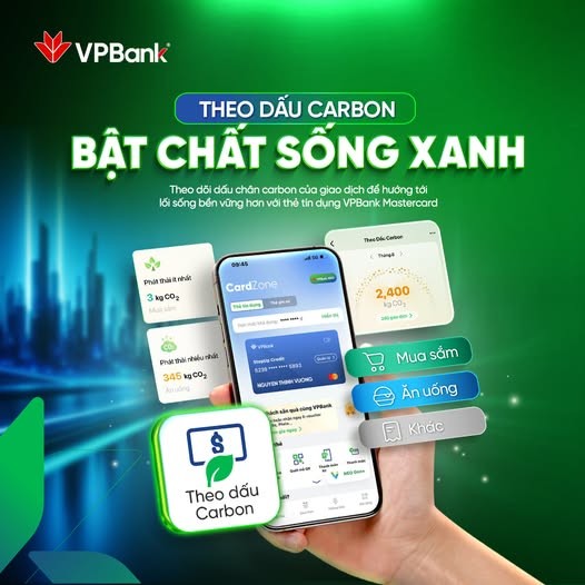 Tính năng Theo dấu Carbon được tích hợp trực tiếp trên ứng dụng VPBank NEO.