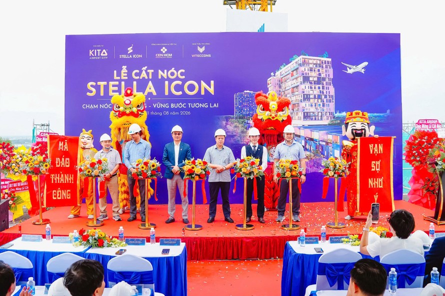 Tháp căn hộ Stella Icon cất nóc: Lời khẳng định năng lực của chủ đầu tư Kita Group