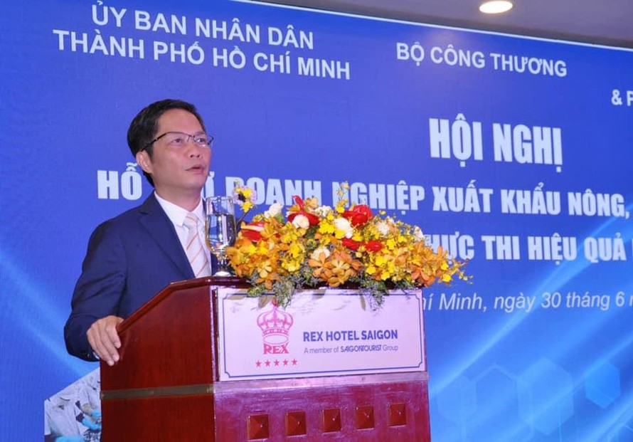 Bộ trưởng Bộ Công thương Trần Tuấn Anh phát biểu tại hội nghị. Ảnh: Bộ Công thương