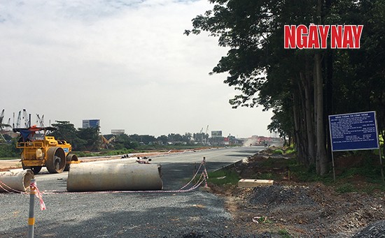 Công ty T&T đang thi công Dự án Hạ tầng Kỹ thuật. Ảnh: Nhóm phóng viên