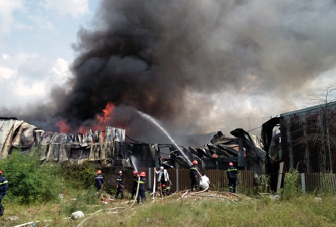 Hiện trường đám cháy